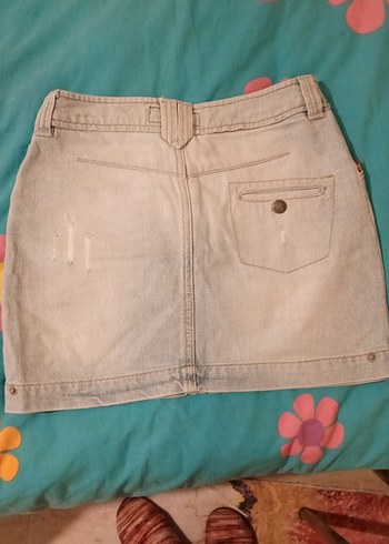 Kadın Mini kot Etek - Görsel 3