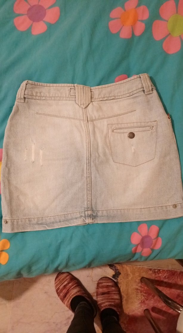 Kadın Mini kot Etek - Görsel 3