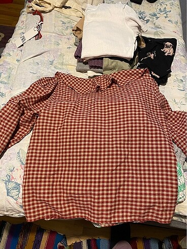 s Beden bordo Renk Vintage gömlek
