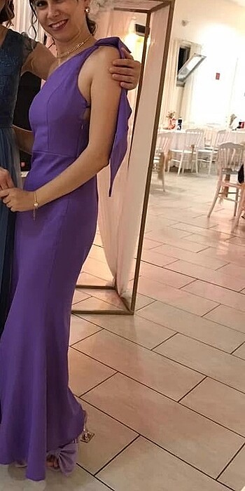 xs Beden Mor şık abiye