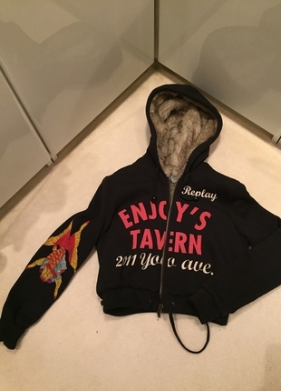 Kürklü sweatshirt