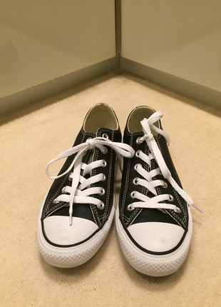 Deri Siyah Converse 