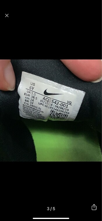 38,5 Beden Nıke sneaker