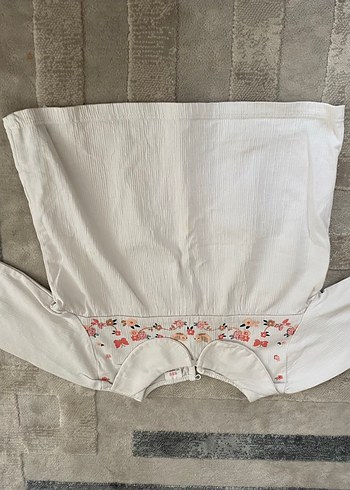 Nakışlı Dantel Detaylı Kız Gömleği - Görsel 9