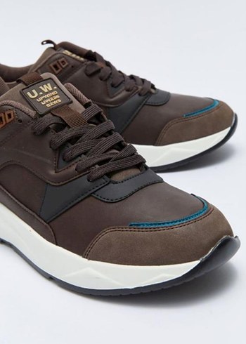 Koyu Kahverengi Bağcıklı Erkek Spor Ayakkabı - Görsel 5