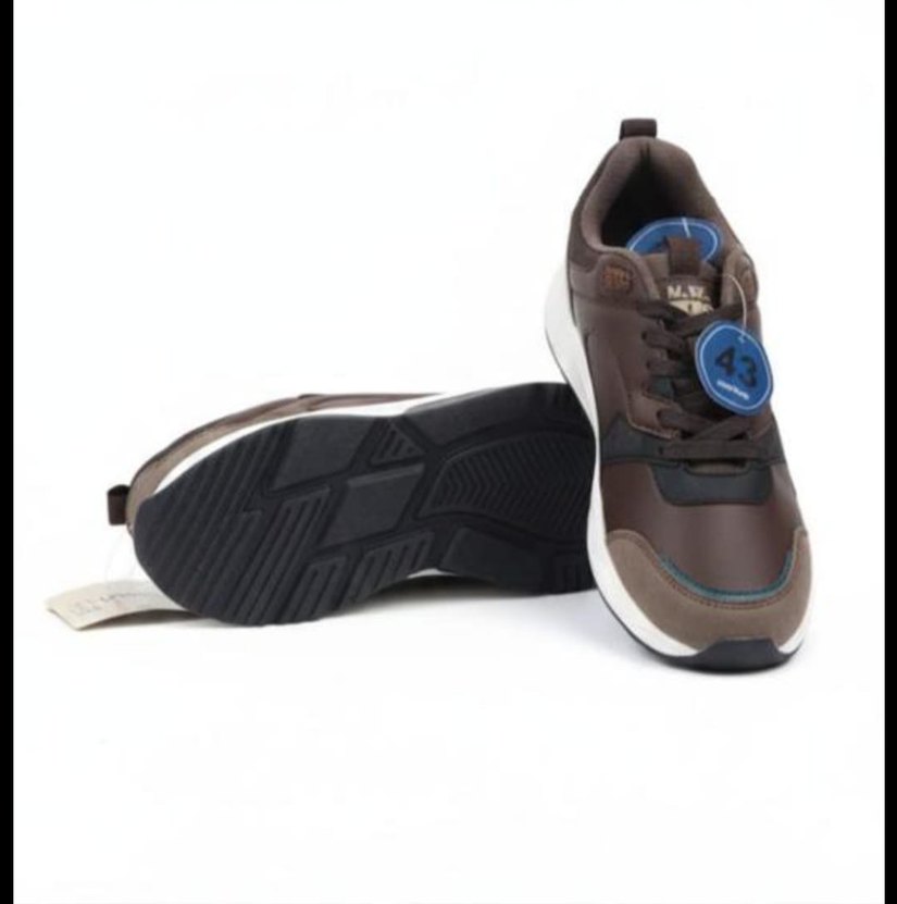 Koyu Kahverengi Bağcıklı Erkek Spor Ayakkabı - Görsel 2