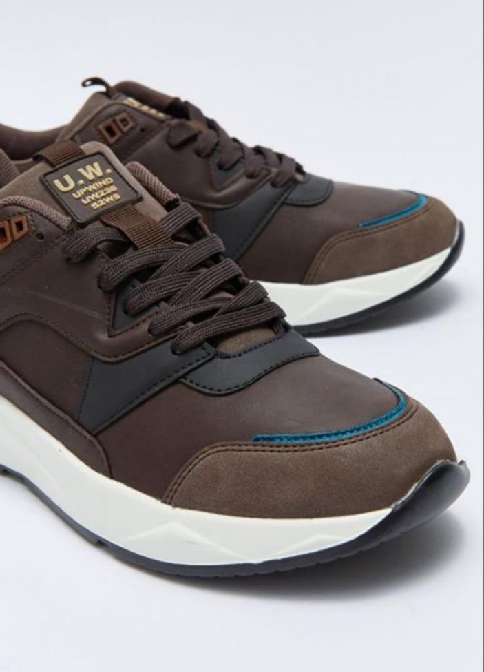 Koyu Kahverengi Bağcıklı Erkek Spor Ayakkabı - Görsel 5