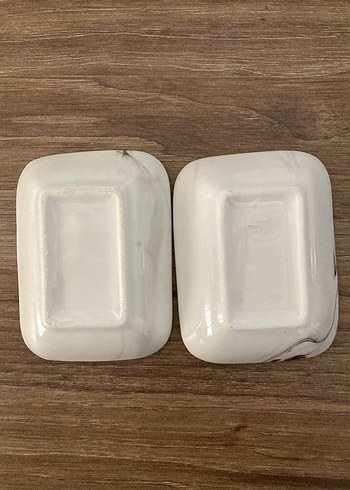 Bej Gri Mermer Desenli İki Parça Tabak Seti - Görsel 3