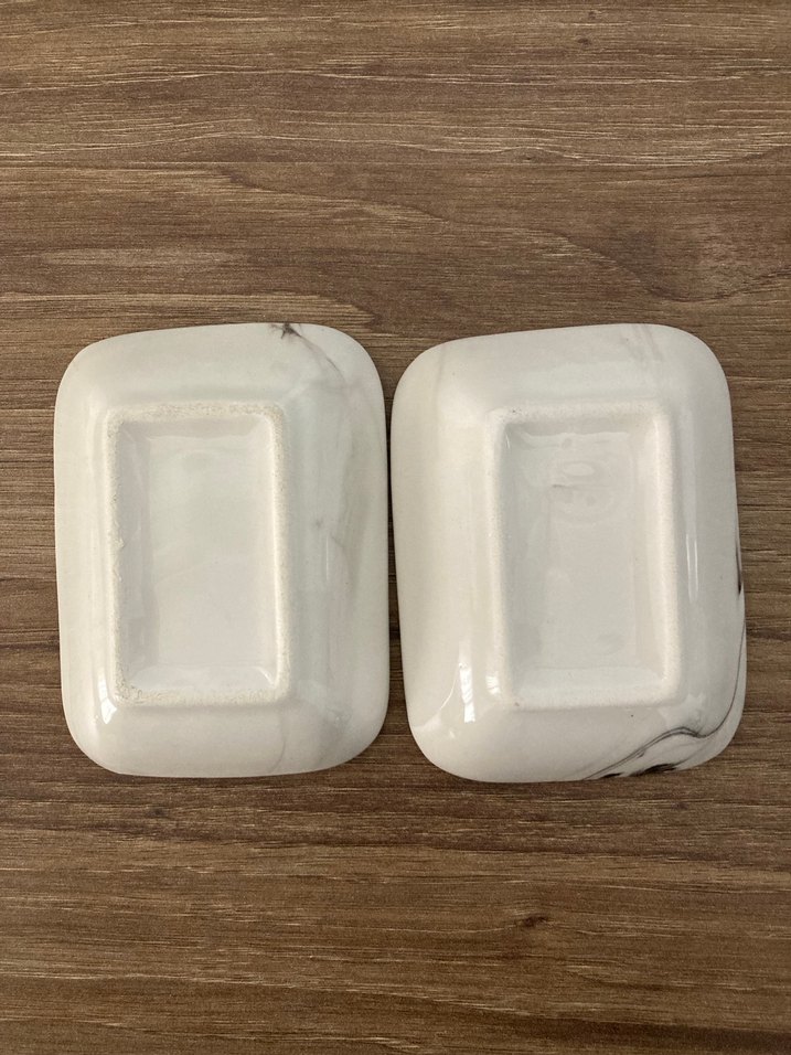 Bej Gri Mermer Desenli İki Parça Tabak Seti - Görsel 3