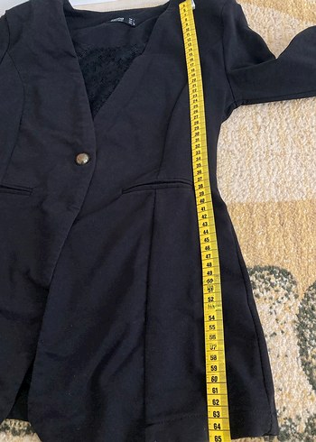 Düğmeli Siyah Kadın Blazer Ceket - Görsel 9