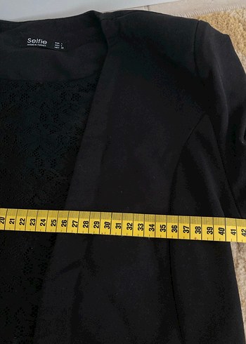 Düğmeli Siyah Kadın Blazer Ceket - Görsel 10