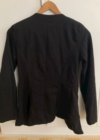 Düğmeli Siyah Kadın Blazer Ceket - Görsel 3