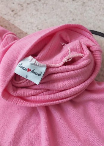 Pembe Balıkçı Yaka Hamile Tişörtü - Görsel 3