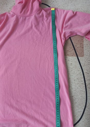 Pembe Balıkçı Yaka Hamile Tişörtü - Görsel 4