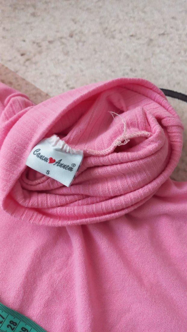 Pembe Balıkçı Yaka Hamile Tişörtü - Görsel 3