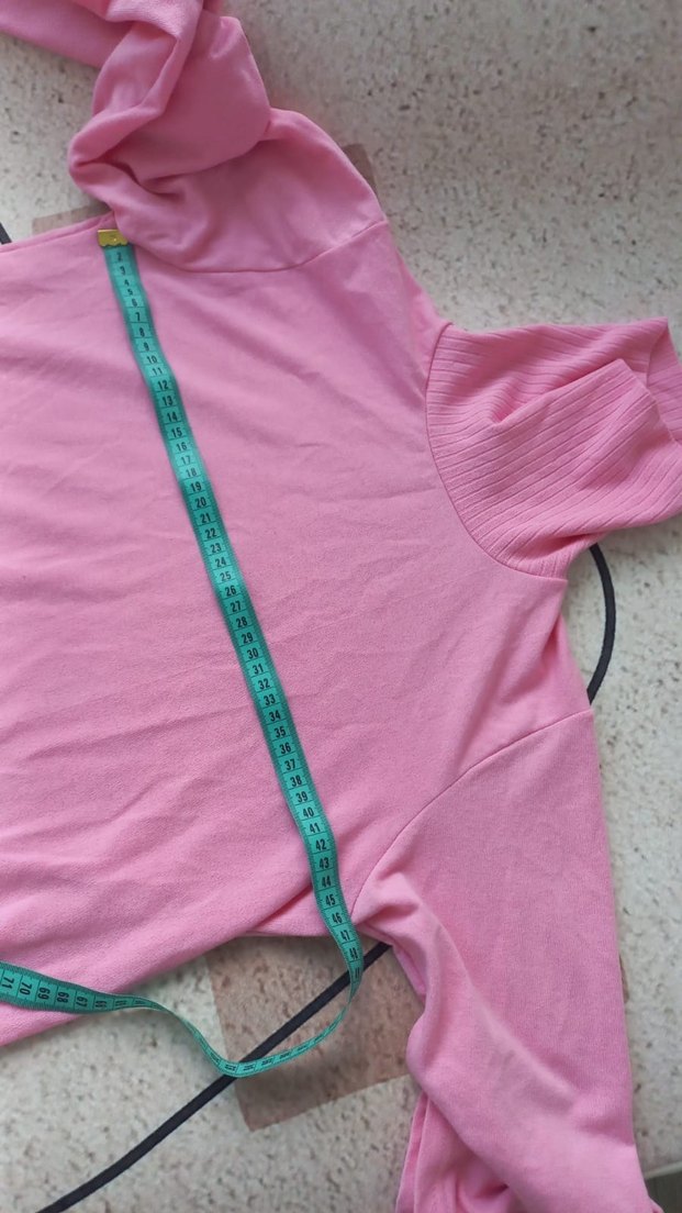 Pembe Balıkçı Yaka Hamile Tişörtü - Görsel 2