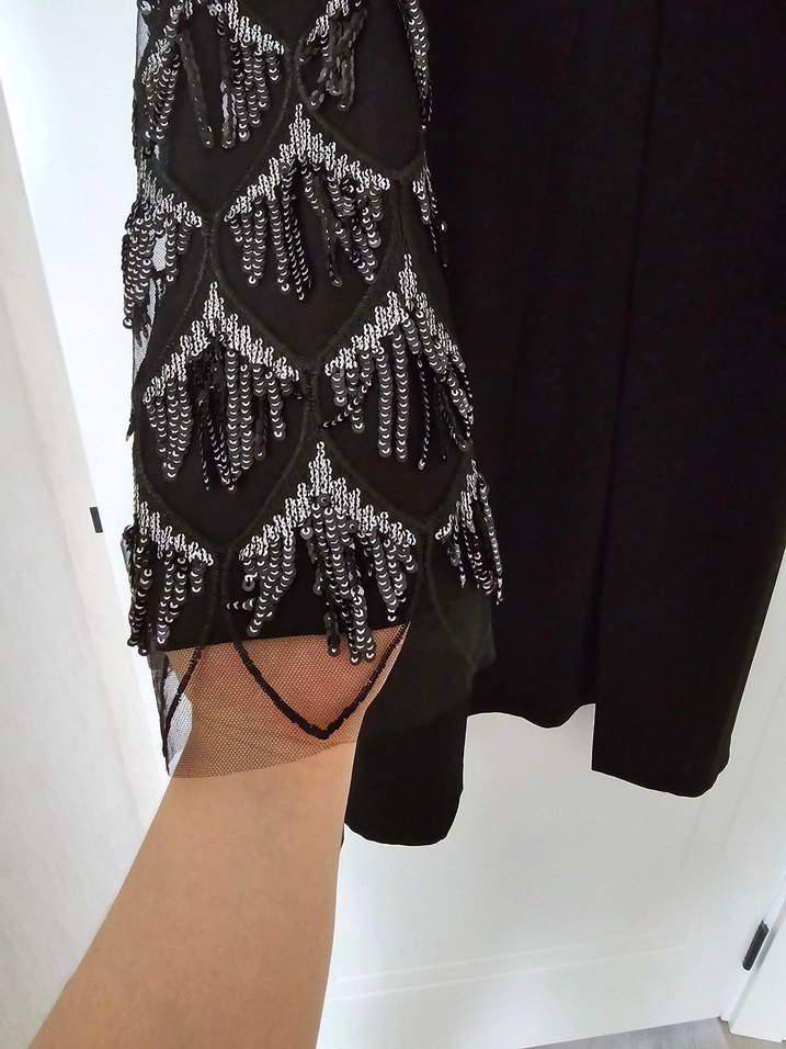 Siyah Uzun Kollu Gotik Kadın Abiye Ceket - Görsel 2