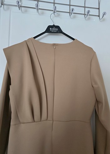 Krem tüylü elbise - Görsel 7