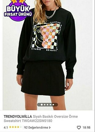 Trentyolmilla baskılı sweatshirt