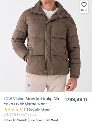 m Beden LCW Erkek Mont sıfır etiketli