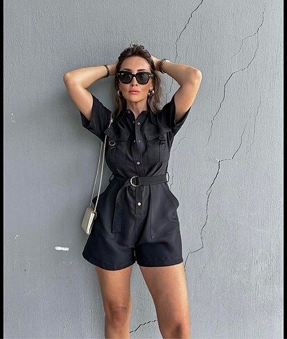 s Beden siyah Renk Zara tulum