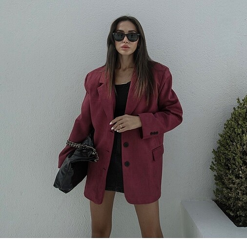 m Beden bordo Renk Bordo blazer