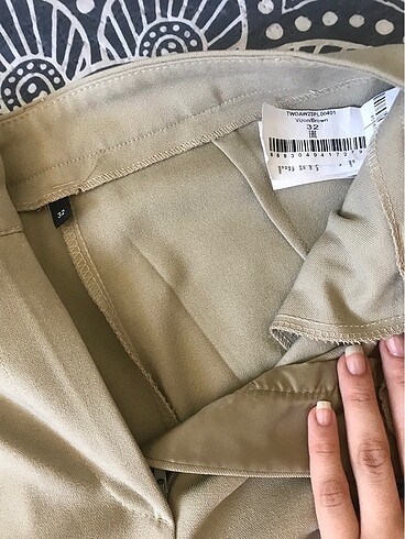 32 Beden camel Renk Trendyolmilla bol paça pantolon
