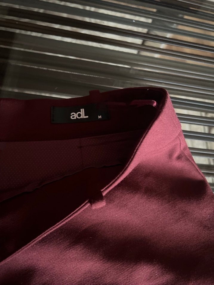 Bordo Drapeli Midi Kalem Etek - Görsel 3