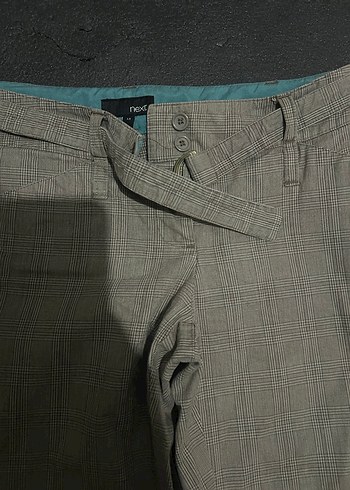 Gri Kemerli Kadın Kumaş Pantolon - Görsel 2