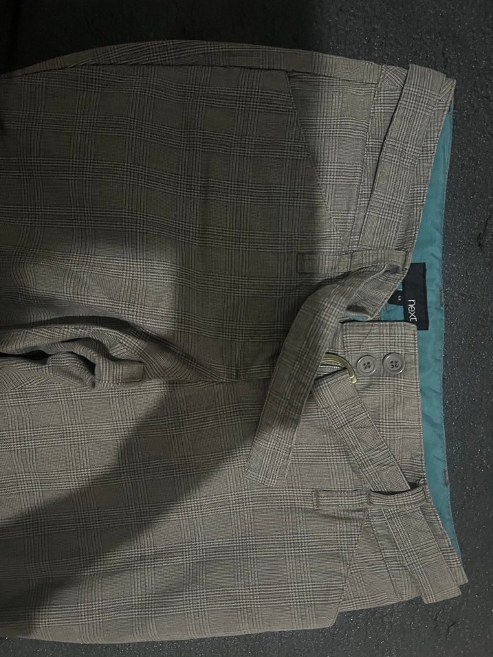 Gri Kemerli Kadın Kumaş Pantolon - Görsel 4