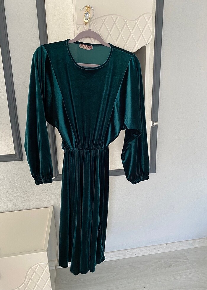 Kadife elbise - Görsel 4