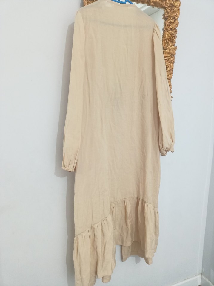 sıfır ayarında Bej Uzun tunik - Görsel 4