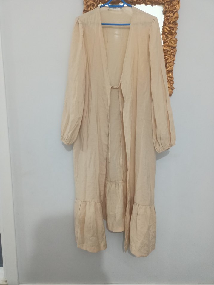 sıfır ayarında Bej Uzun tunik - Görsel 2