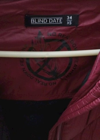 Bordo Fermuarlı Kadın Kışlık Mont - Görsel 3