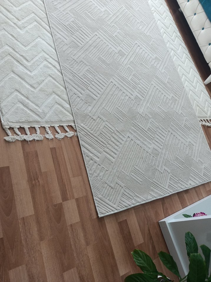 Modern Klasik Gri-Beyaz Halı - Görsel 4