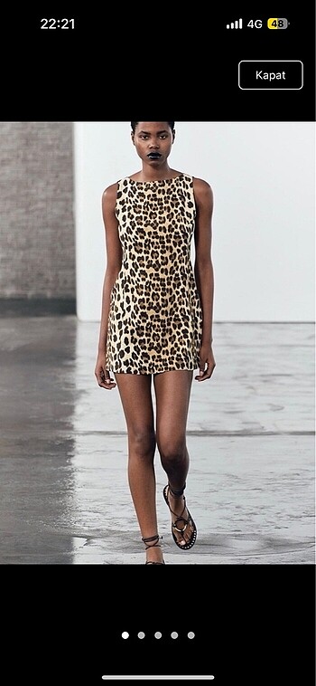 Zara leopar elbise