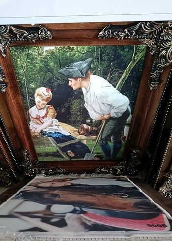 Zara Home halı dokuma ahşap çerçeve tablo