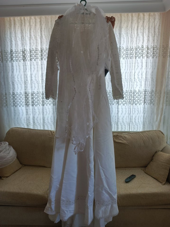 Vintage Uzun Prenses Gelinlik Beyaz - Görsel 2