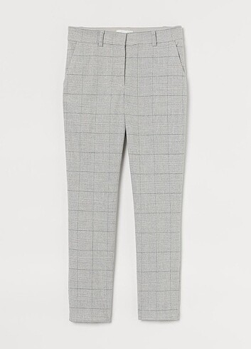 H&M gri kareli kumaş pantolon 