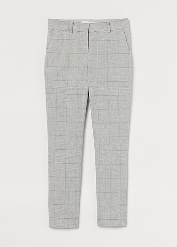 H&M gri kareli kumaş pantolon
