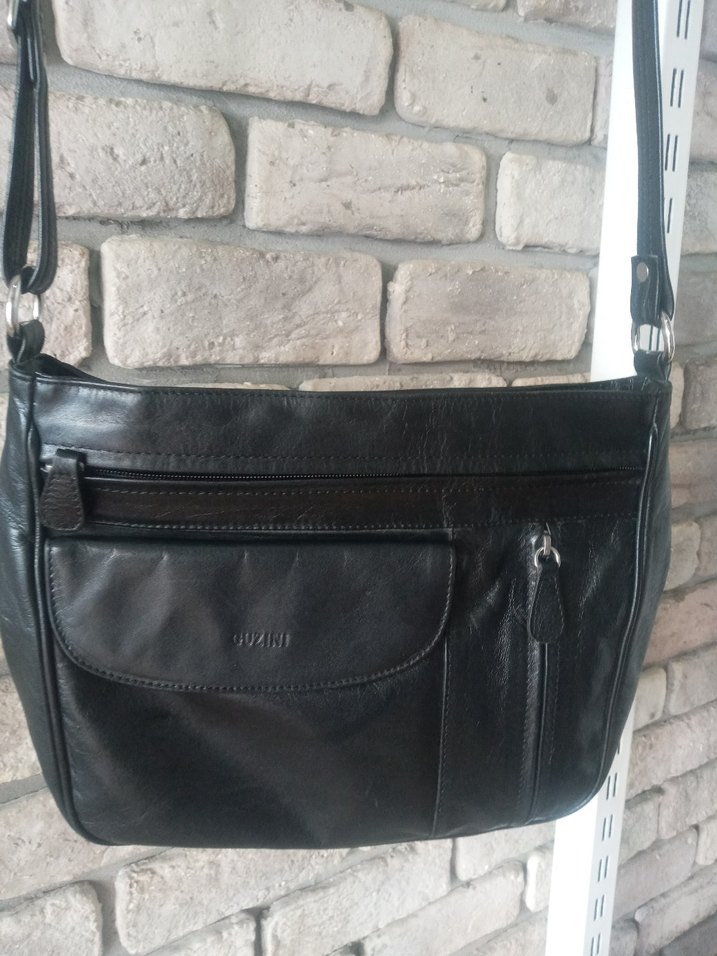 GUZİNİ Siyah Deri Fermuarlı Kadın Çantası - Görsel 2