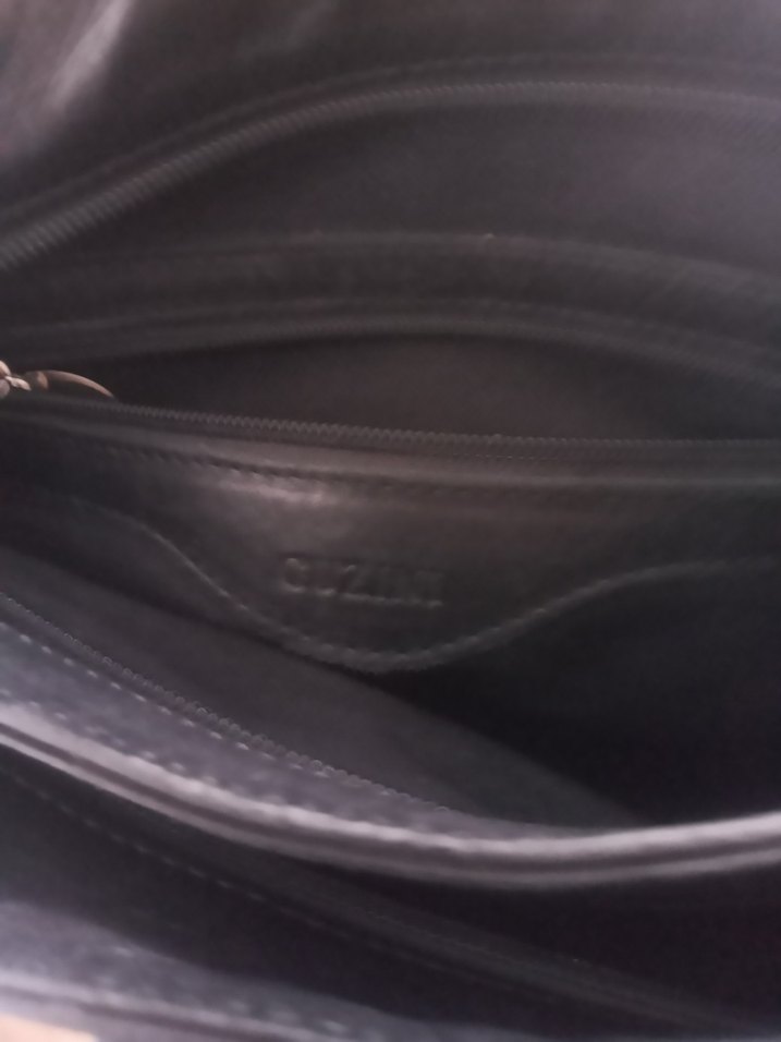 GUZİNİ Siyah Deri Fermuarlı Kadın Çantası - Görsel 5