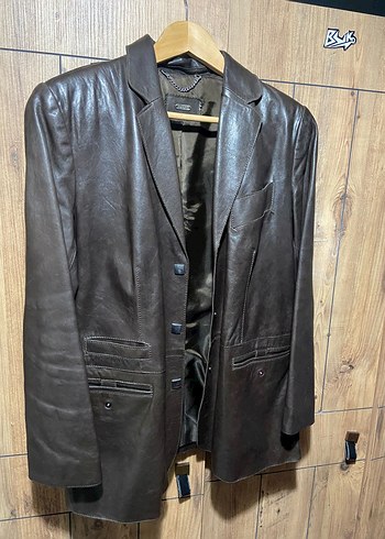 Desa Kahverengi Deri Kadın Ceket - Görsel 2