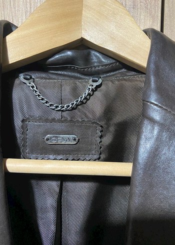 Desa Kahverengi Deri Kadın Ceket - Görsel 4