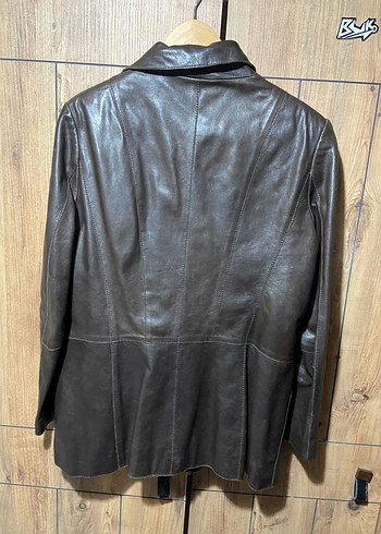 Desa Kahverengi Deri Kadın Ceket - Görsel 3