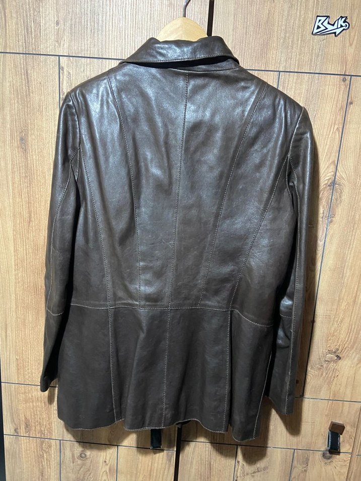 Desa Kahverengi Deri Kadın Ceket - Görsel 3