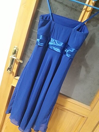 s Beden mavi Renk Kısa Kadın Abiyesi