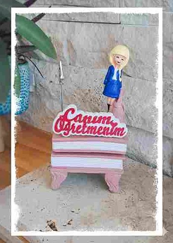 Öğretmen Figürlü Dekoratif Notluk - Görsel 5