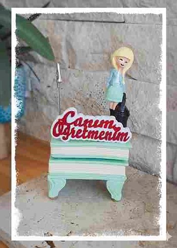 Öğretmen Figürlü Dekoratif Notluk - Görsel 3