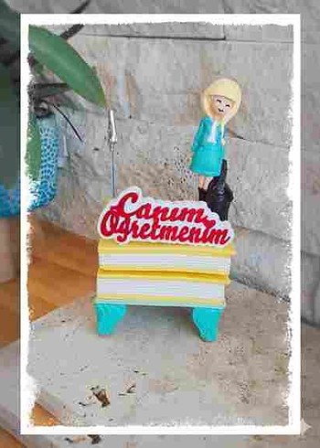 Öğretmen Figürlü Dekoratif Notluk - Görsel 2